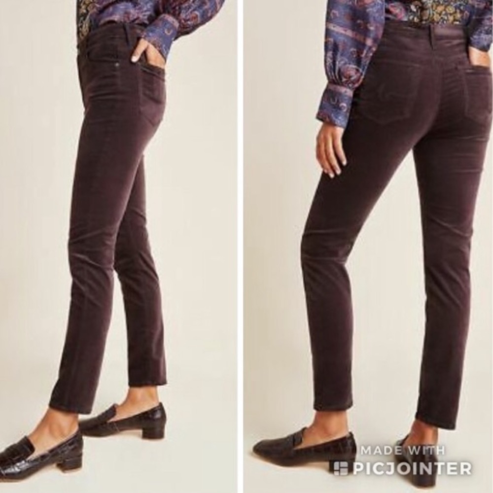 AG 26 The Stevie Velvet High-Rise Skinny Jeans 0121 Anthropologie